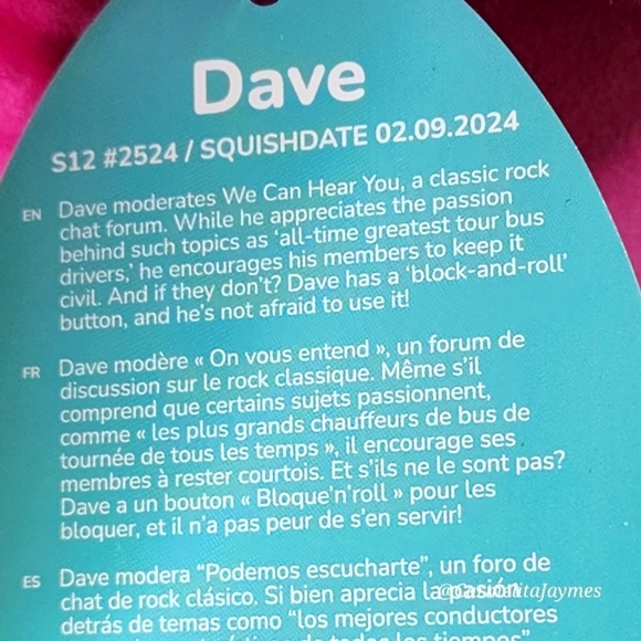 DAVE 🦬 Magenta Bison Cow 12" Original Squishmallow by Kelly Toy ☆ NWT ☆ - Picture 4 of 8